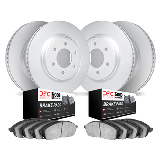 DFC® - GEOMET Plain Front and Rear Brake Kit with 5000 Advanced Brake Pads