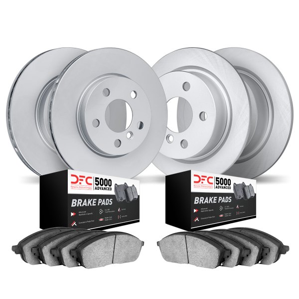 DFC® - GEOMET Plain Front and Rear Brake Kit with 5000 Advanced Brake Pads