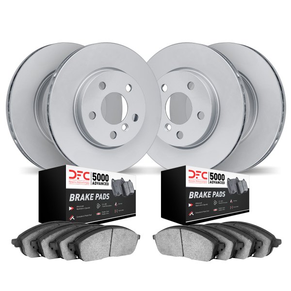 DFC® - GEOMET Plain Front and Rear Brake Kit with 5000 Advanced Brake Pads