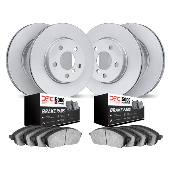 DFC® - GEOMET Plain Front and Rear Brake Kit with 5000 Advanced Brake Pads