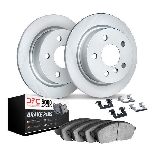 DFC® - GEOMET Plain Rear Brake Kit with 5000 Advanced Brake Pads