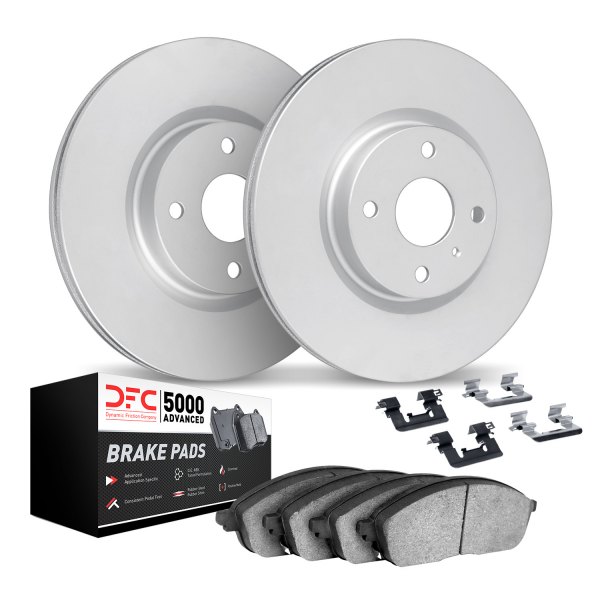 DFC® - GEOMET Plain Front Brake Kit with 5000 Advanced Brake Pads