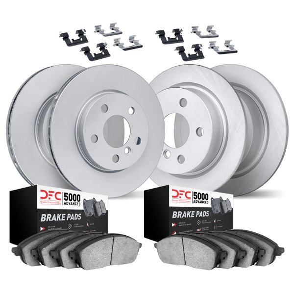 DFC® - GEOMET Plain Front and Rear Brake Kit with 5000 Advanced Brake Pads