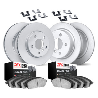 DFC® - GEOMET Plain Front and Rear Brake Kit with 5000 Advanced Brake Pads