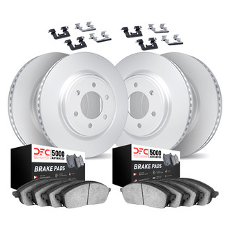 DFC® - GEOMET Plain Front and Rear Brake Kit with 5000 Advanced Brake Pads