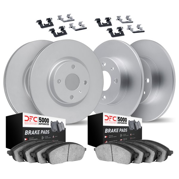 DFC® - GEOMET Plain Front and Rear Brake Kit with 5000 Advanced Brake Pads
