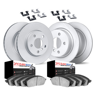 DFC® - GEOMET Plain Front and Rear Brake Kit with 5000 Euro Ceramic Brake Pads