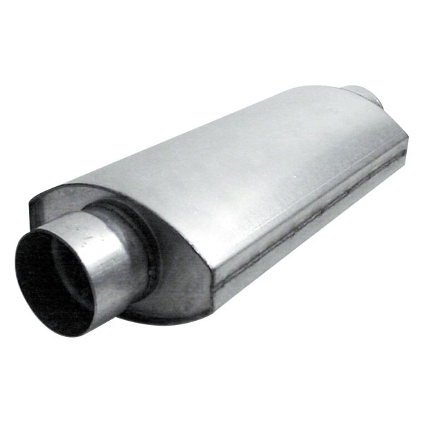 Dynatech® - Split Flow Aluminized Steel Oval Gray Exhaust Muffler