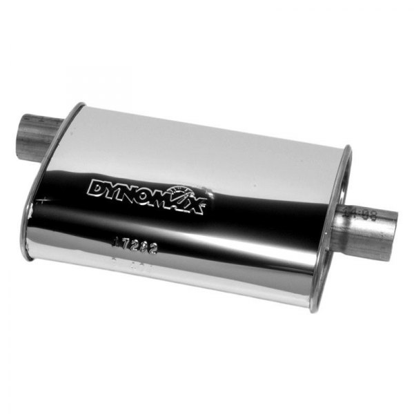 DynoMax® - Ultra Flo™ Polished Stainless Steel Oval Silver Exhaust Muffler