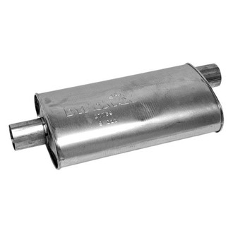 DynoMax® - Super Turbo™ Aluminized Steel Oval Gray Exhaust Muffler (3" Offset ID, 3" Center OD, 20" Length)
