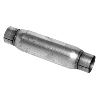 DynoMax® - Race™ Aluminized Steel Round Gray Exhaust Muffler (3" Center ID, 3" Center OD, 12" Length)