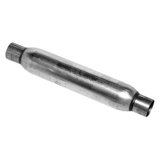 DynoMax® - Race™ Aluminized Steel Round Gray Exhaust Muffler (2.5" Center ID, 2.5" Center OD, 18" Length)