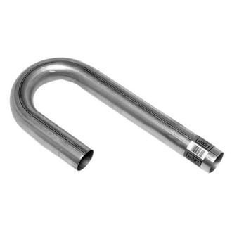 DynoMax® - Aluminized Steel 180 Degree J-Bend Pipe (2.25" Inlet, 2.25" Outlet, 18.5" Length, 3.5" Bend Radius)