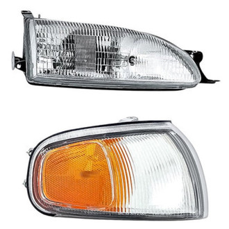 Eagle Eyes® - 2-Piece Kit (Passenger Side Headlight, Passenger Side Turn Signal/Corner Light) (Standard Line)