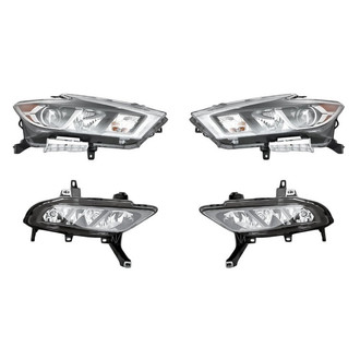 Eagle Eyes® - 4-Piece Kit (Driver and Passenger Side Headlights, Driver and Passenger Side Fog Lights) (Standard Line)