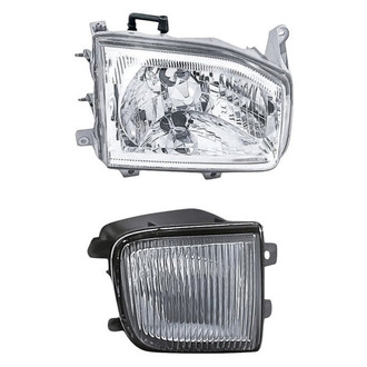 Eagle Eyes® - 2-Piece Kit (Passenger Side Headlight, Passenger Side Fog Light) (Standard Line)