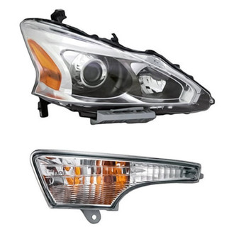 Eagle Eyes® - 2-Piece Kit (Passenger Side Headlight, Passenger Side Turn Signal/Parking Light) (Standard Line)