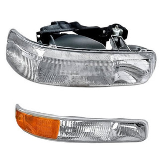 Eagle Eyes® - 2-Piece Kit (Passenger Side Headlight, Passenger Side Turn Signal/Parking Light) (Standard Line)