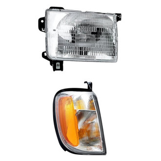 Eagle Eyes® - 2-Piece Kit (Passenger Side Headlight, Passenger Side Turn Signal/Corner Light) (Standard Line)