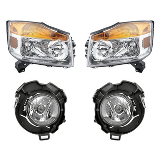 Eagle Eyes® - 4-Piece Kit (Driver and Passenger Side Headlights, Driver and Passenger Side Fog Lights) (Standard Line)