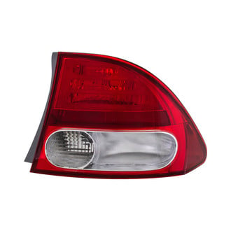 Eagle Eyes® - Passenger Side Outer Replacement Tail Light Lens and Housing (Standard Line)