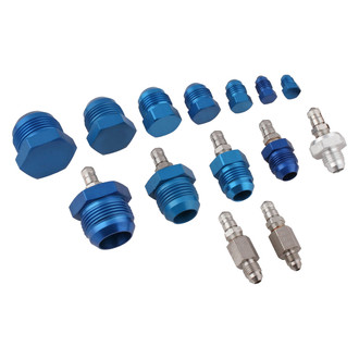 Earl's Performance Plumbing® - -3 AN to -16 AN Anodized Blue Aluminum Pressure Test Kit