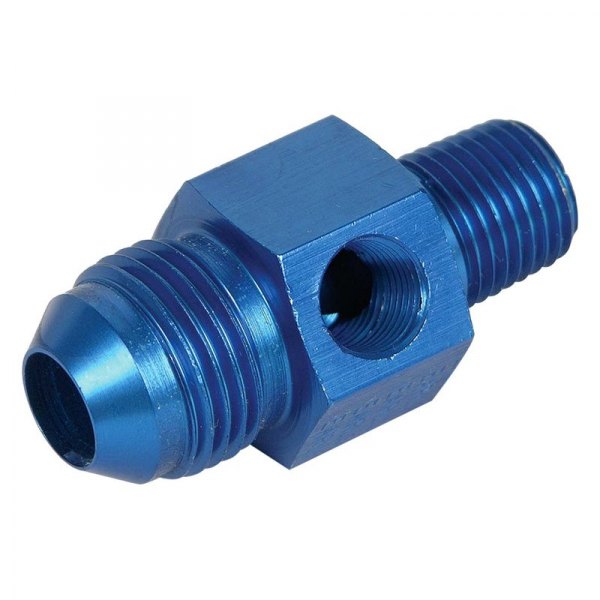 Earl's Performance® - 8 AN Male to 1/4" NPT with 1/8" NPT Hex Fuel Pressure Gauge Adapter