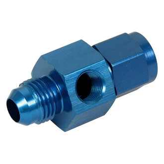 Earl's Performance® - 6 AN Male to 6 Female with 1/8" NPT Hex Fuel Pressure Gauge Adapter