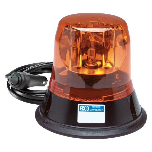ECCO® - 5.9" 5800 Series Magnet Mount Low Profile Rotating Amber Beacon Light