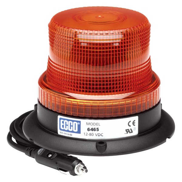 ECCO® - 4" 6465 Series Magnet Mount Low Profile Amber LED Beacon Light