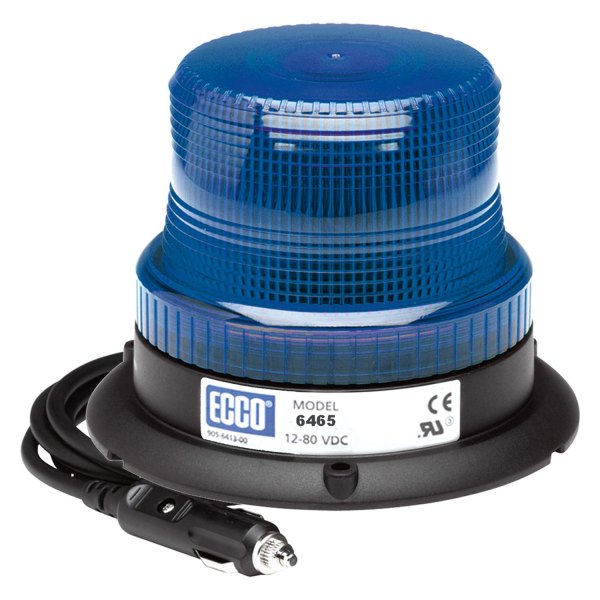 ECCO® - 4" 6465 Series Magnet Mount Low Profile Blue LED Beacon Light