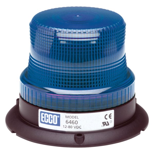 ECCO® - 3.9" 6465 Series 3-Bolt Mount Low Profile Blue LED Beacon Light