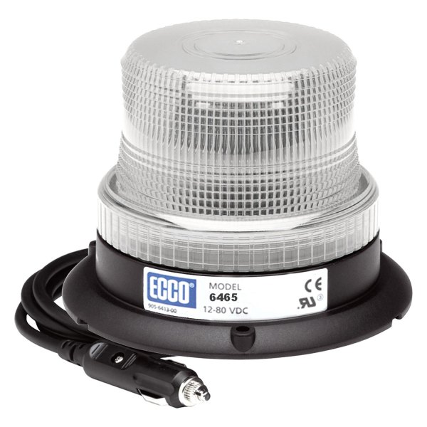 ECCO® - 4" 6465 Series Magnet Mount Low Profile White LED Beacon Light