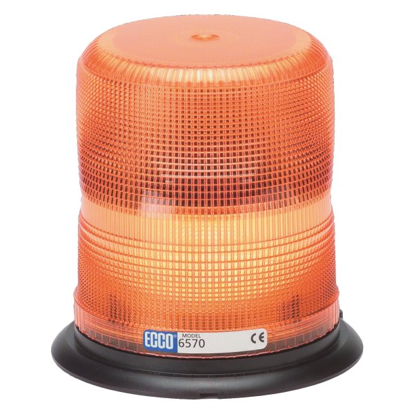ECCO® - 6.7" 6570 Series 3-Bolt Mount Medium Profile Amber Beacon Light