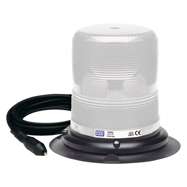 ECCO® - 7.5" 6500 Series Vacuum/Magnet Mount Medium Profile White Beacon Light