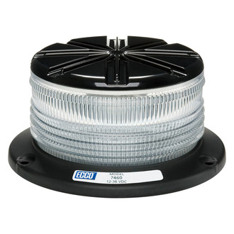 ECCO® - 3.1" 7460 Series Profile™ 3-Bolt/1"-Pipe Mount Low Profile Amber LED Beacon Light