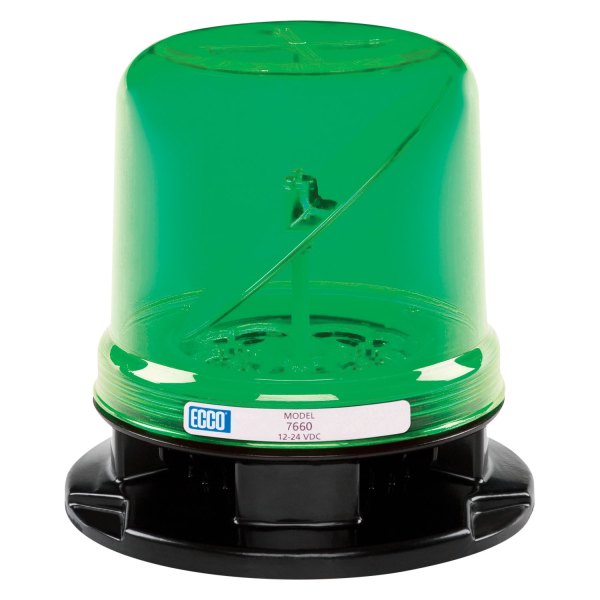 ECCO® - 6.2" 7660 RotoLED™ Series 3-Bolt Mount Hybrid Green LED Beacon Light