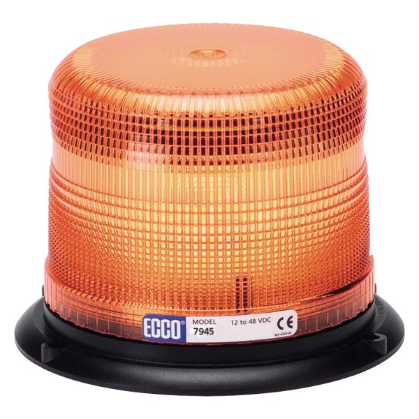 ECCO® - 4.9" 7945 Series Pulse™ II 3-Bolt Mount Low Profile Amber LED Beacon Light