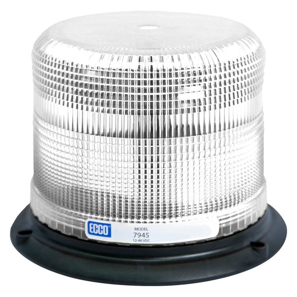ECCO® - 4.9" 7945 Series Pulse™ II 3-Bolt Mount Low Profile White LED Beacon Light