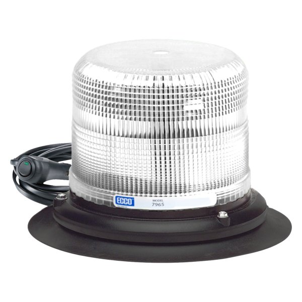 ECCO® - 5.6" 7965 Series Pulse™ II Vacuum/Magnet Mount Low Profile White LED Beacon Light