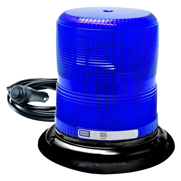 ECCO® - 7.6" 7970 Series Vacuum/Magnet Mount Medium Profile Blue LED Beacon Light