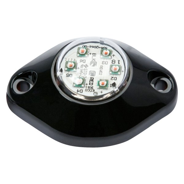 ECCO® - 5.75" 9014 Series Hide-A-LED™ In-Headlight Flange 1" Hole or Surface Mount White LED Hideaway Strobe Light