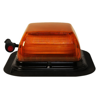 ECCO® - 3.7" EB7185 Series Vacuum/Magnet Mount Medium Profile Amber Square LED Beacon Light