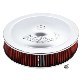 Edelbrock® - Pro-Flo® Series Round Chrome Air Cleaner Assembly (14" OD x 3" H)
