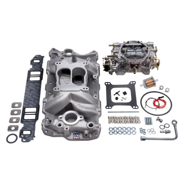 Edelbrock® - Performer™ Air-Gap Single-Quad Intake Manifold and Carburetor Kit