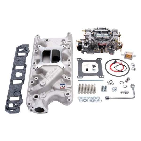 Edelbrock® - Performer® Single-Quad Intake Manifold and Carburetor Kit