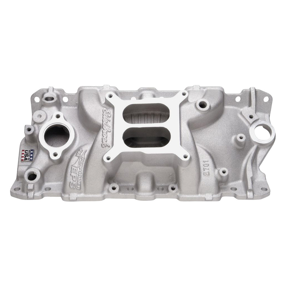 Edelbrock® 2701 - Performer™ EPS Satin Dual Plane Intake Manifold