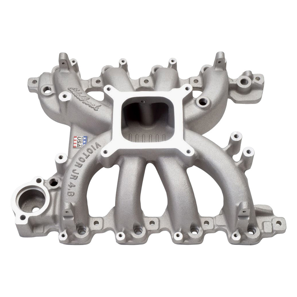MANIFOLD パチーノ　シャーク箔貼り　新品未使用 Edelbrock® 28385 - Victor Jr.® Satin EFI Single Plane Intake Manifold