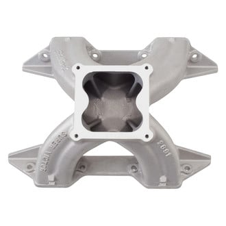 Edelbrock® - Super Victor® Max Wedge Satin Carbureted Single Plane Intake Manifold