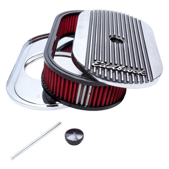 Edelbrock® - Elite II Series® Oval Air Cleaner Assembly for Single 4 Barrel Carburetor (3.5" H)